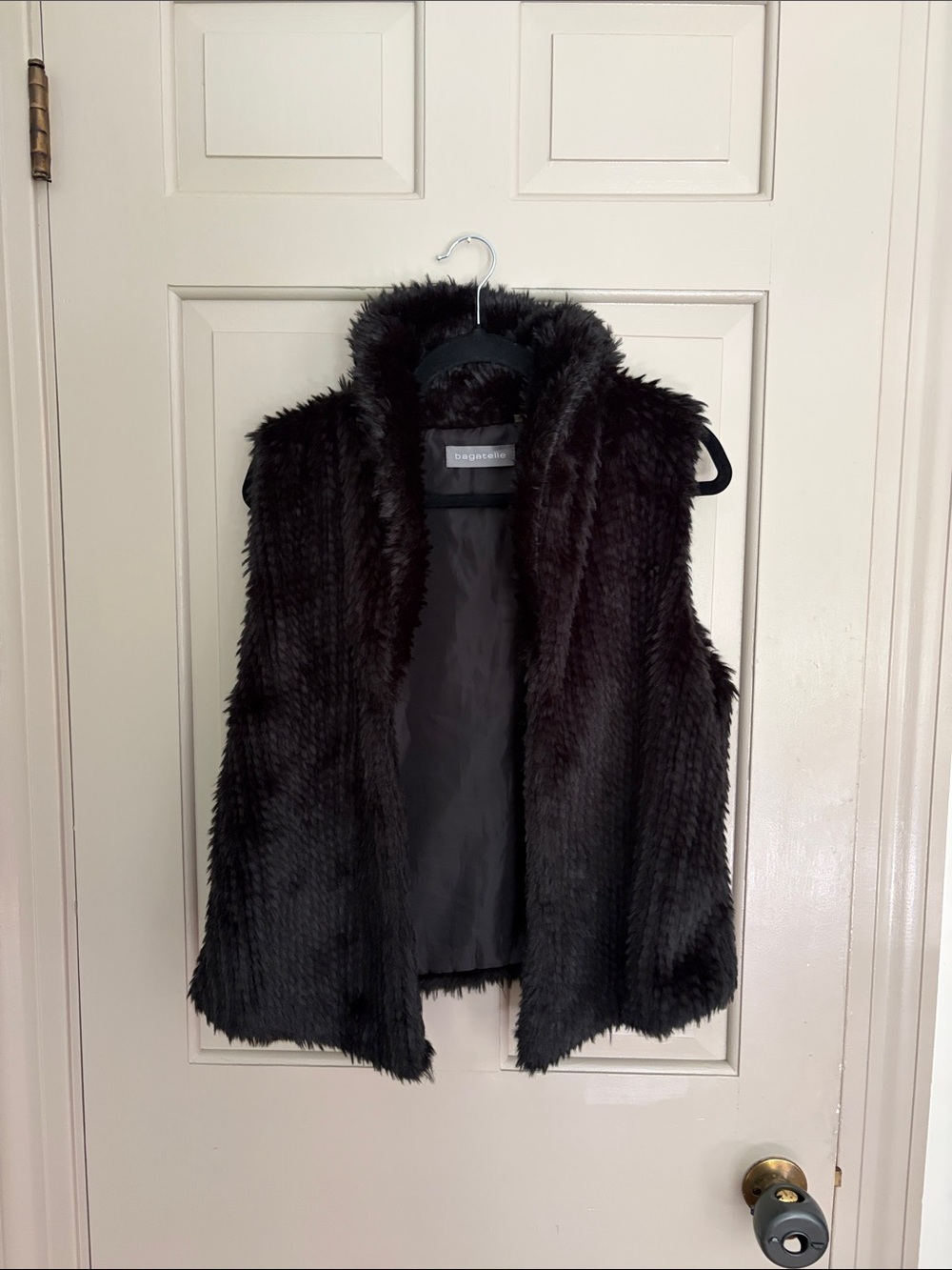 Black Faux Fur Vest